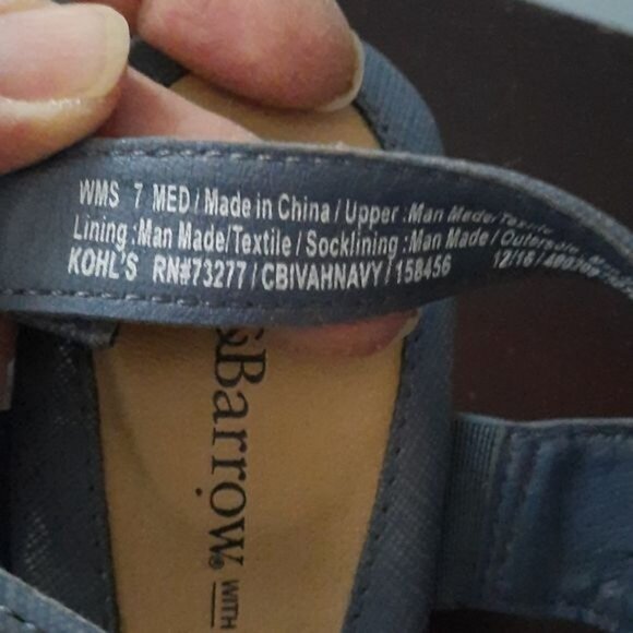 Croft & Barrow with Ortholite Wedge Heel Strap Back Open Toe Sandal Size 7M. - Picture 3 of 7